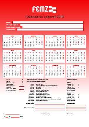 Calendario Laboral 2019
