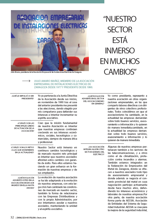 JULIO AMARO, PRESIDENTE DE LA ASOCIACIÓN EMPRESARIAL DE ...